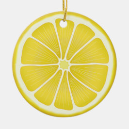 Sunshine Lemon Helgdag Joy Julgransprydnad Keramik