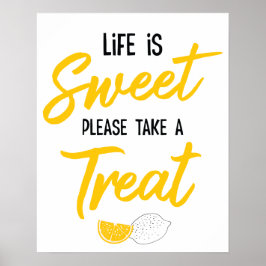 Sunshine Lemonade and Roligt stand Birthday Treat Poster