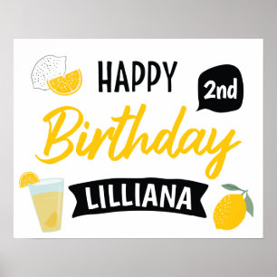 Sunshine Lemonade och Roligt Grattis på födelsedag Poster