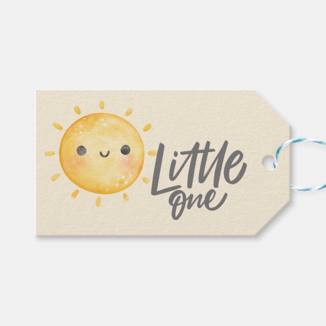 Sunshine Little One Baby Shower Presentetikett (Framsidan (Horisontell))