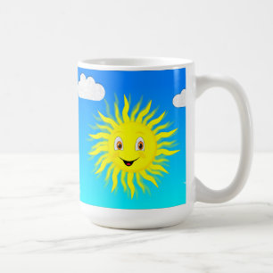 Sunshine Lycklig Ansikte Kaffemugg
