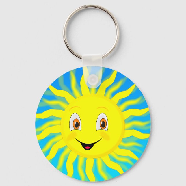 Sunshine Lycklig Ansikte Nyckelring (Framsida)