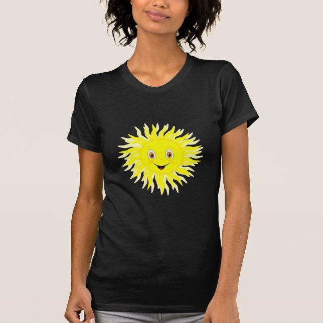 Sunshine Lycklig Ansikte T Shirt (Framsida)