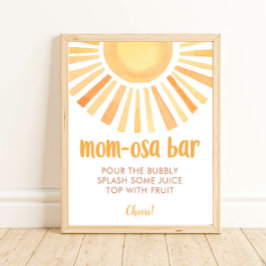 Sunshine mamma-osa pub könsneutrala babydusch poster