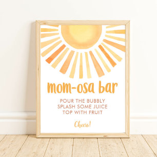 Sunshine mamma-osa pub könsneutrala babydusch poster