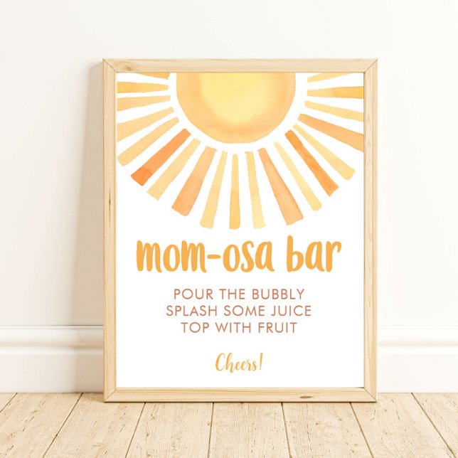 Sunshine mamma-osa pub könsneutrala babydusch poster (Skapare uppladdad)