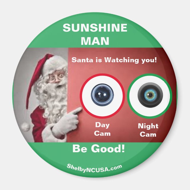 SUNSHINE MAN SANTA tittar på Magnet (Framsidan)