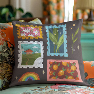 Sunshine Meadows   Snyggt Family Namn Monogram Kudde