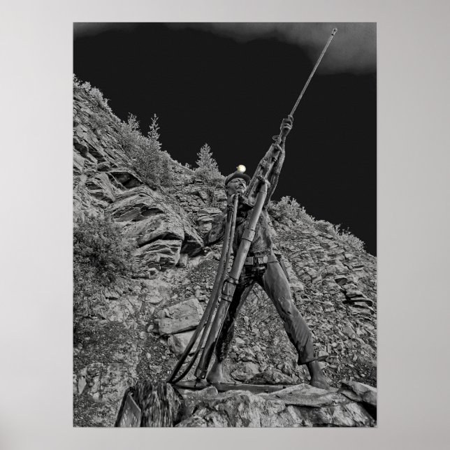 Sunshine Mine Fire Monument - Idaho-staten Poster (Framsidan)