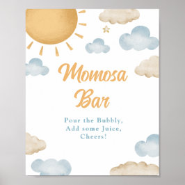 Sunshine Momosa Bar Baby Shower Affisch