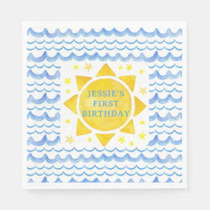 Sunshine Ocean & Stars Birthday Napkins - 1:a Resa Pappersservett