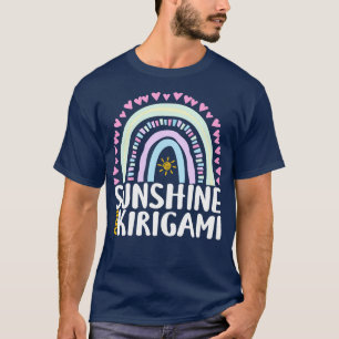 Sunshine och Kirigami Cute Rainbow Gift för kvinno T Shirt