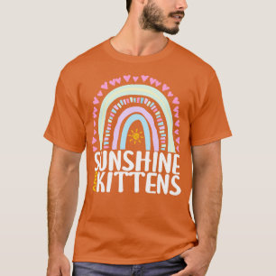 Sunshine och Kittens Cute Rainbow Gift för kvinnor T Shirt