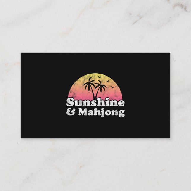 Sunshine och Mahjong Visitkort (Framsida)