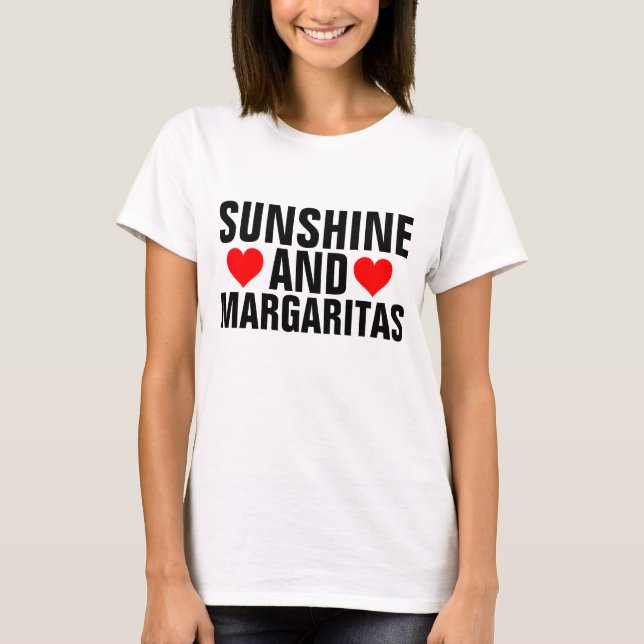 SUNSHINE OCH MARGARITAS Vacation T-shirts (Framsida)