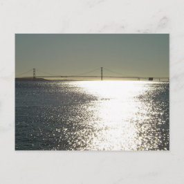 Sunshine on the Mackinac Bridge, Michigan Vykort