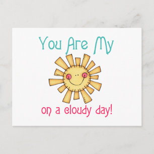Sunshine på en molydag vykort
