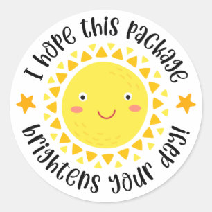 Sunshine paket-dekal runt klistermärke