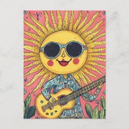 Sunshine Pay Guitar Vykort