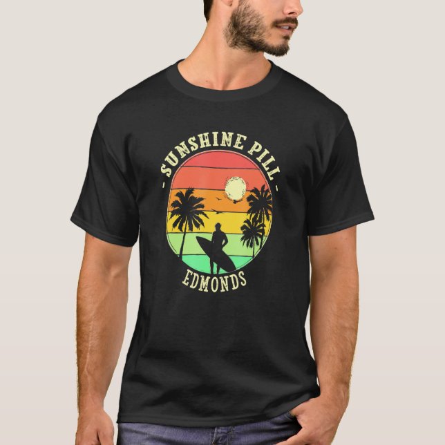 Sunshine Pill Edmonds Summer Washington Tropical B T Shirt (Framsida)