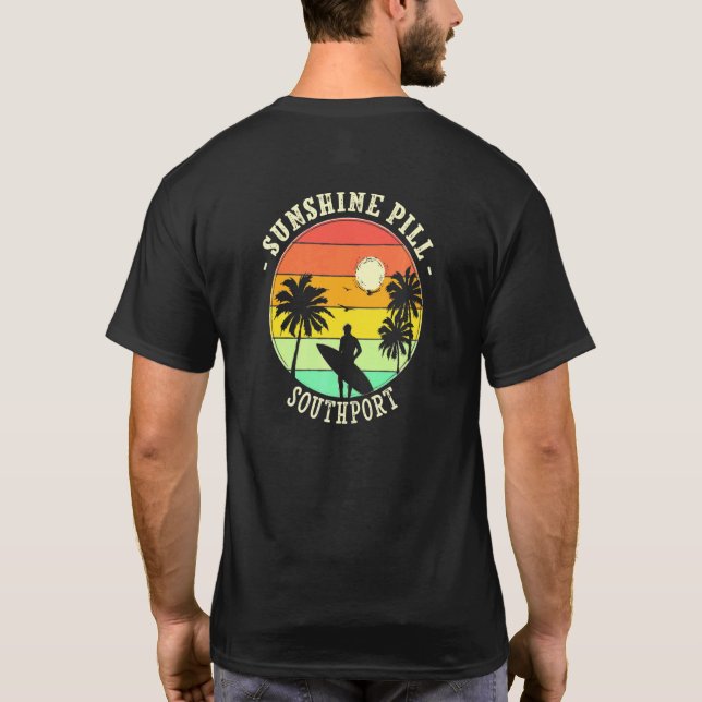 Sunshine Pill Southport Summer North Carolina Trop T Shirt (Baksida)