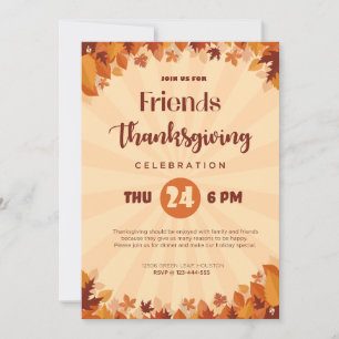 Sunshine & Pumpkins Friendsgiving in Orange Forest Inbjudningar