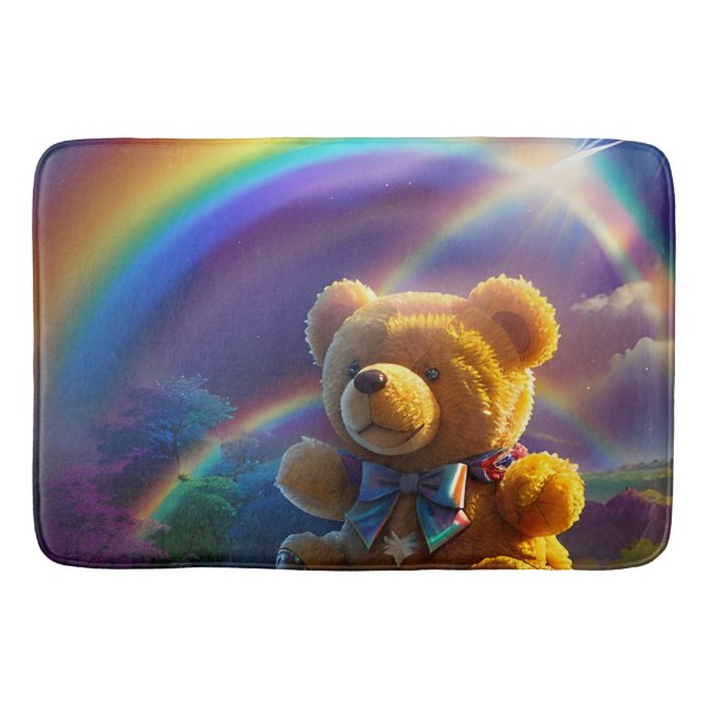 Sunshine Rainbow Nalle Wonderland Badrumsmatta (Framsidan)