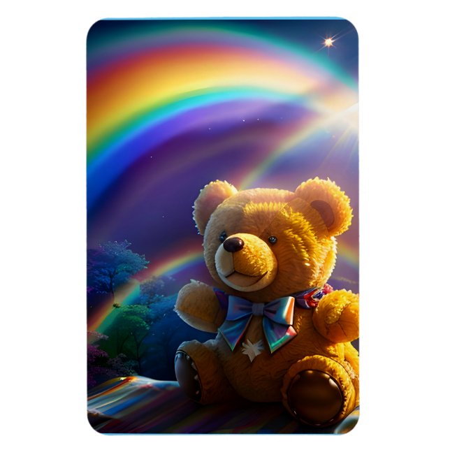 Sunshine Rainbow Nalle Wonderland Magnet (Vertikal)