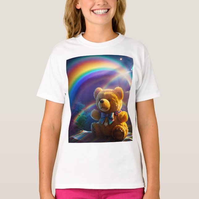 Sunshine Rainbow Nalle Wonderland T Shirt (Framsida)