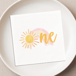 Sunshine & Rainbows First Birthday Napkin Pappersservett