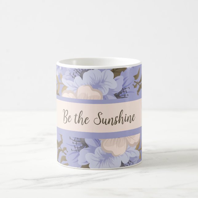 Sunshine Romantic Violet & Sage Botanical Blommigt Kaffemugg (Center)