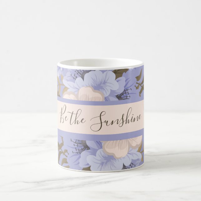 Sunshine Romantic Violet & Sage Botanical Blommigt Kaffemugg (Center)