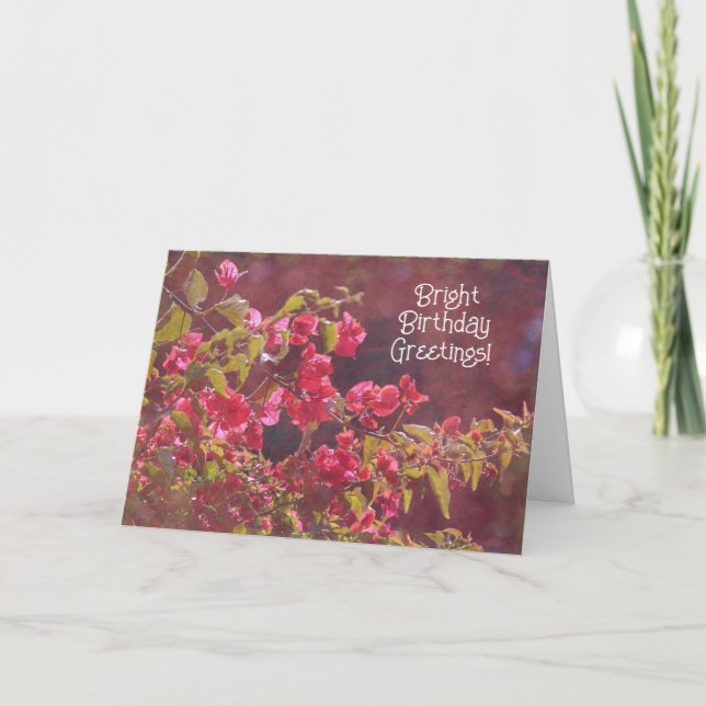 Sunshine Rosa Flowers Birthday Art Card Kort (Framsida)