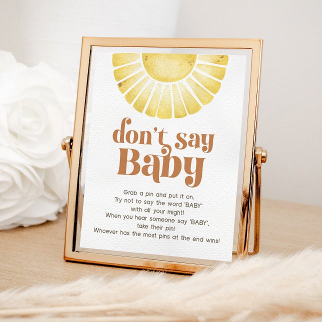 Sunshine Säg inte att Baby Game Boho Retro Sol und Poster (Skapare uppladdad)