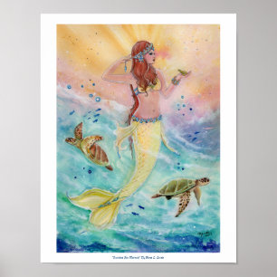Sunshine Sea Sjöjungfru poster av Renee Lavoie