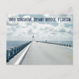 Sunshine Skyway Bridge St. Petersburg Florida 1959 Vykort