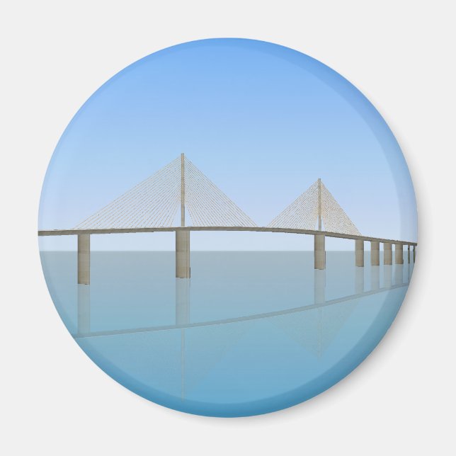 Sunshine Skyway Bridge: Tampa Bay: Magnet (Framsidan)