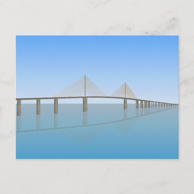 Sunshine Skyway Bridge: Tampa Bay: Vykort (Framsida)