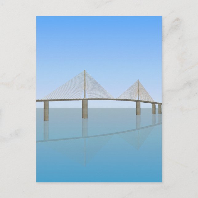 Sunshine Skyway Bridge: Tampa Bay: Vykort (Framsida)