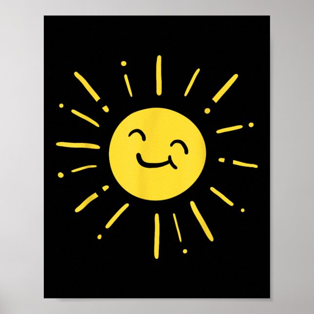 Sunshine Sol Smiling Cute Loely Summer Kärlek Vaca Poster (Framsidan)