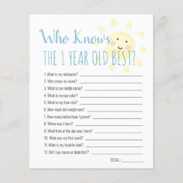 Sunshine som känner 1:as bästa första födelsedagss