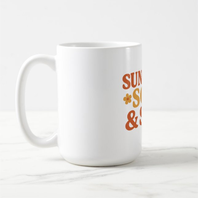 Sunshine Soul & Sass Retro 70s-inspirerat fet cita Kaffemugg (Vänster)