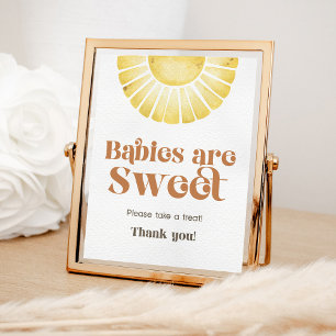Sunshine Spädbarn är Sweet Boho Baby Shower Sign Poster
