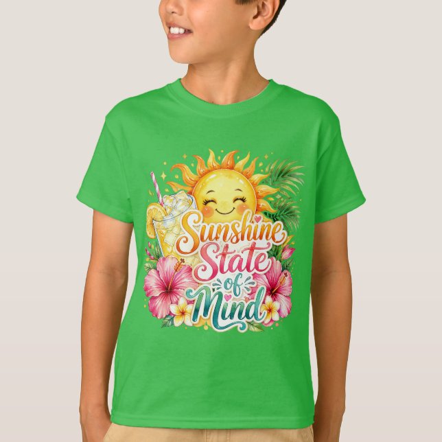 Sunshine State of Mind Tropisk Lemonad Unisex  T Shirt (Framsida)