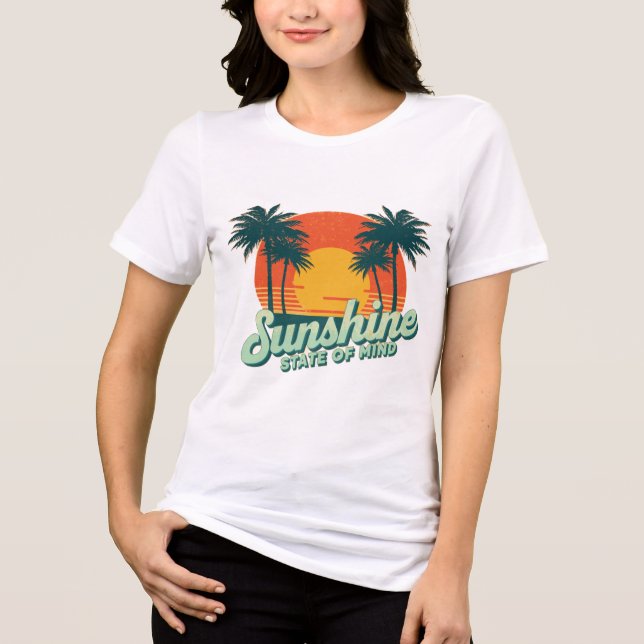 Sunshine State Tee, Retro strand semestertröja T Shirt (Framsida)