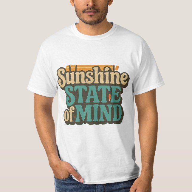 Sunshine State Tee, Retro strand semestertröja T Shirt (Framsida)