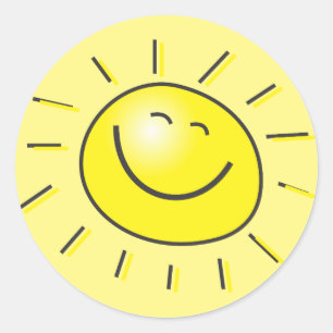 Sunshine Sticker Runt Klistermärke