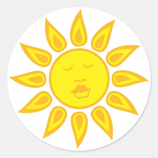 Sunshine Sticker Runt Klistermärke (Framsida)