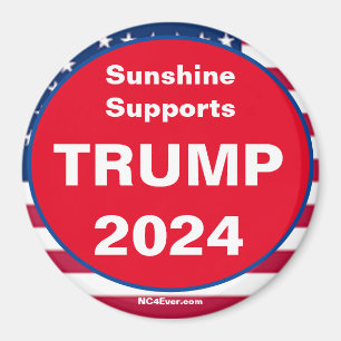 Sunshine stöder TRUMP 2024 Patriotic Magnet
