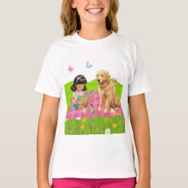 Sunshine & Storytime – Girl and Her Dog T Shirt